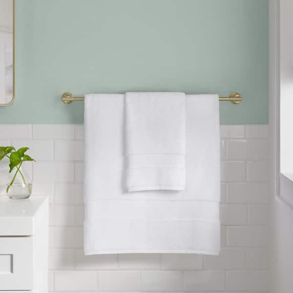 Oswell 4-Piece Bath Hardware Set with 24 in. Towel Bar, TP Holder, Towel Ring and Robe Hook in Matte Gold