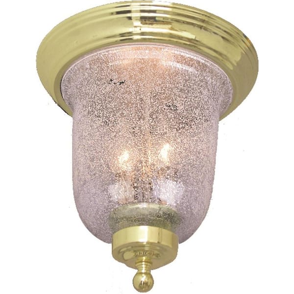 Volume Lighting Rhodes 2-Light Polished Brass Flush Mount