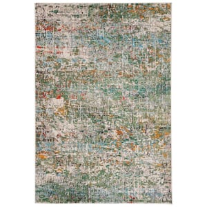 Madison Green/Turquoise 6 ft. x 8 ft. Abstract Gradient Area Rug
