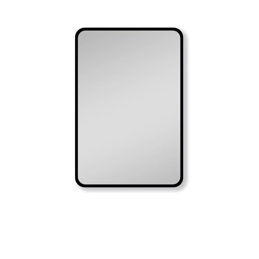 24 in. W x 30 in. H Rectangular Black Framed Wall Mount Bathroom Vanity Mir