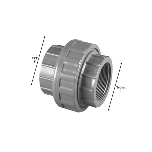 DURA 1-1/2 In. Sch. 80 PVC 90-Degree FPT X FPT Elbow C808-015 - The Home Depot