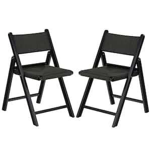 Shaylie Black 18.1 in. Wood Dining Chair (Set of 2)