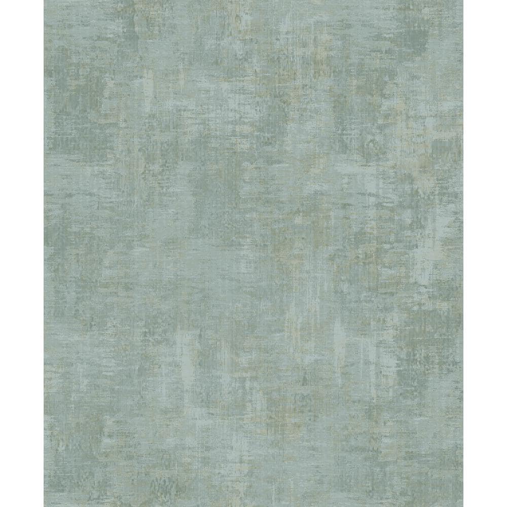 Lustre Collection Mint Green Distressed Plaster Metallic Finish Paper on No