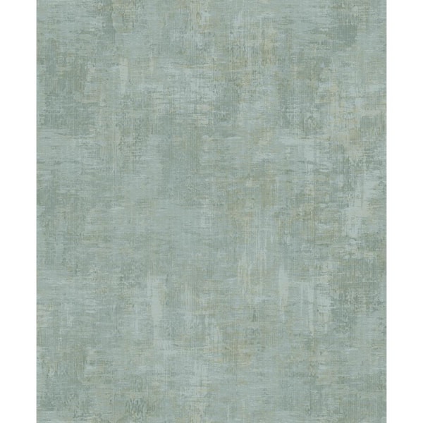Unbranded Lustre Collection Mint Green Distressed Plaster Metallic Finish Paper on Non-woven Non-pasted Wallpaper Sample