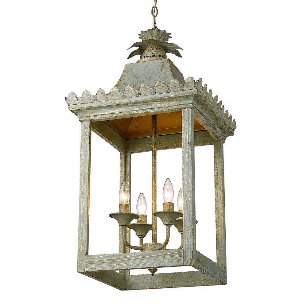 Finley Vintage Sage 4-Light Lantern Pendant