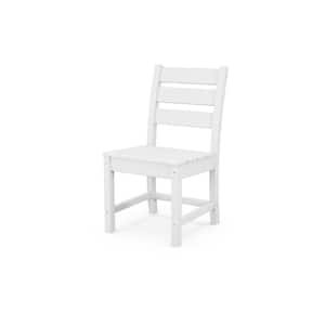 Grant Park White Side Stationary Plastic Outdoor Dining Chair