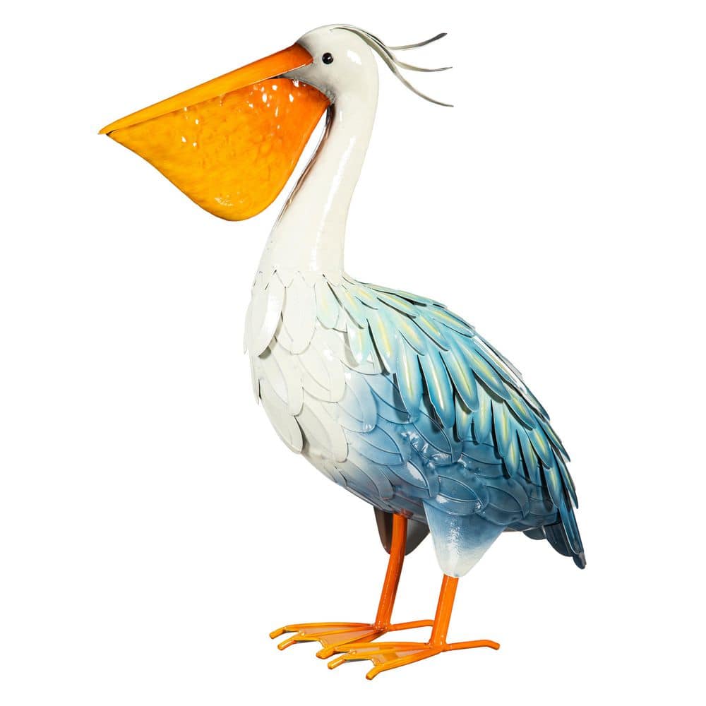 Evergreen 22 in. Elegant Pelican Metal Garden Statue GS0N3YCTC004