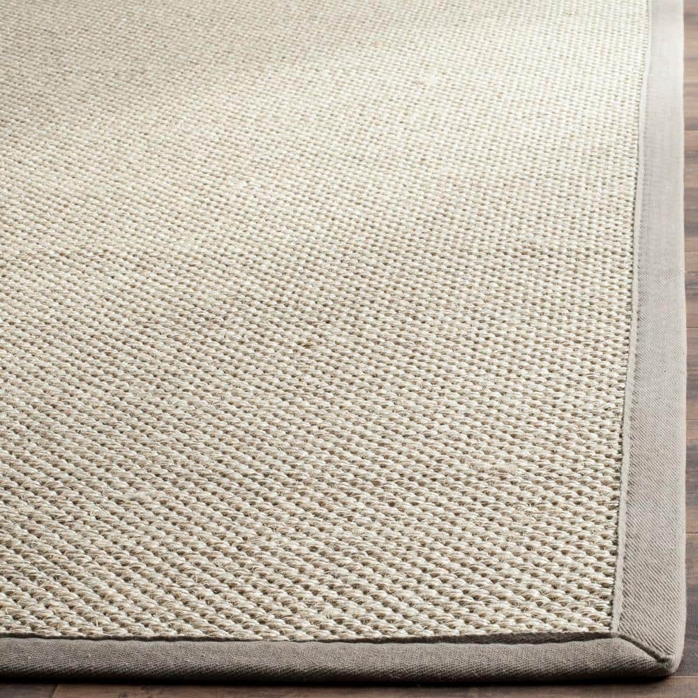 Marble and Khaki 9' x 12' Handmade Viscose Rug