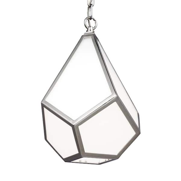 Generation Lighting Diamond 1-Light Polished Nickel Pendant