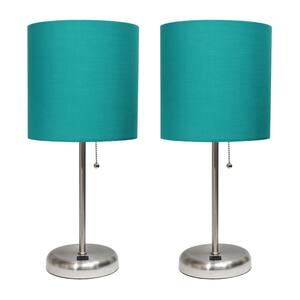 teal lamps set of 2