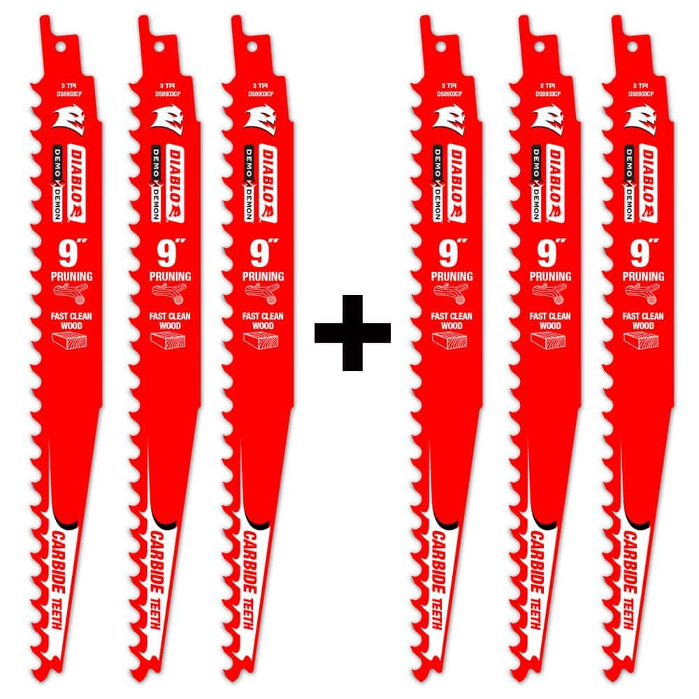 Diablo DS0903CP3PUT 9" Carbide Tipped Pruning & Clean Wood Blades 10x 3pk New 