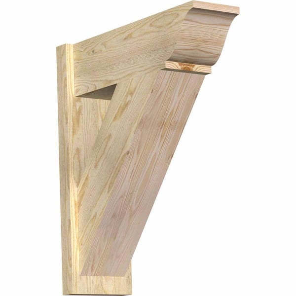 Ekena Millwork 8 in. x 28 in. x 24 in. Traditional Rough Sawn Douglas Fir Outlooker