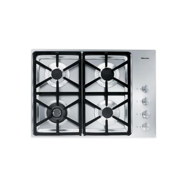 Miele 30 in. Gas Cooktop in Stainless Steel with 4 Sealed Burners