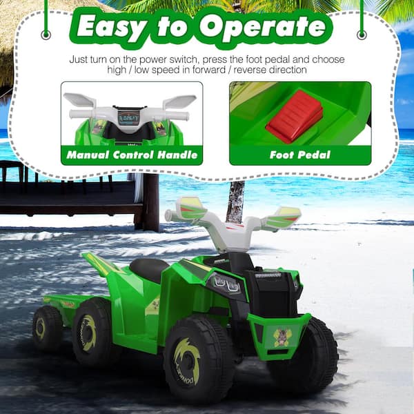 Power wheels 4 wheeler hot sale battery