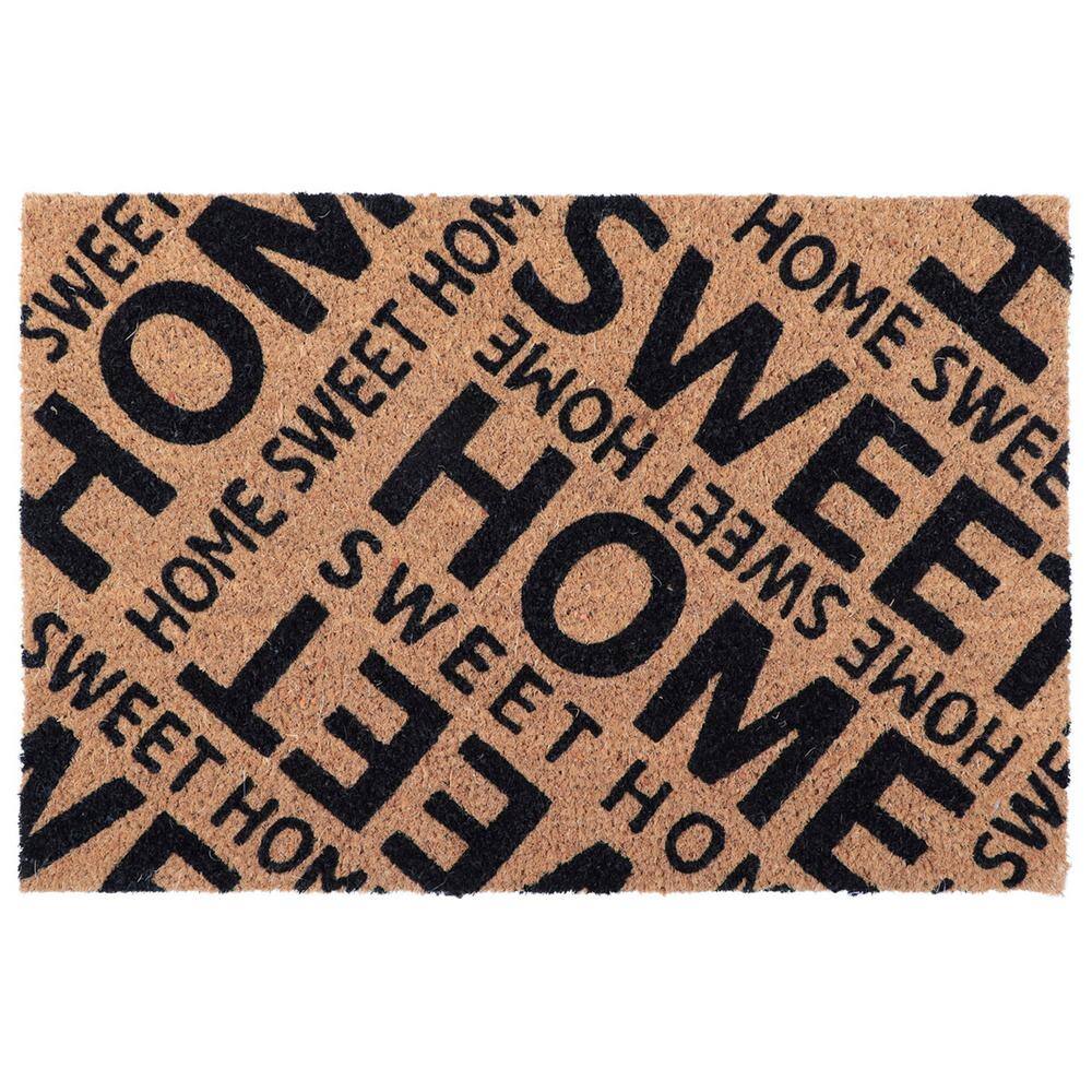 Door Scraper 16 in. x 24 in. Natural Home Sweet Home Printed Front Door Mat Coir Coco Fibers and Rubber Backing price history on PriceWatchPro