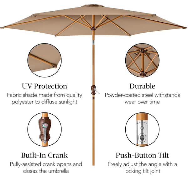 best cheap offset patio umbrella Choice Products 10ft Cantilever Hanging Market Umbrella, Smooth 360° Rotation, 8 Sturdy Ribs, Easy Adjustment BMX BICYCLE TIRE SET The durable fabric 210g Chair Set Color:Navy/Floral