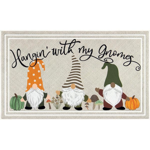 Home Accents Holiday Hanging With My Gnomes 18 in. x 30 in. Doormat