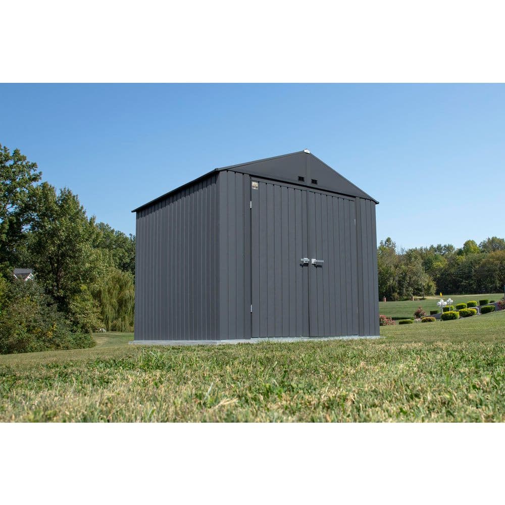Elite 10' x 8' Anthracite Steel Storage Shed Kit