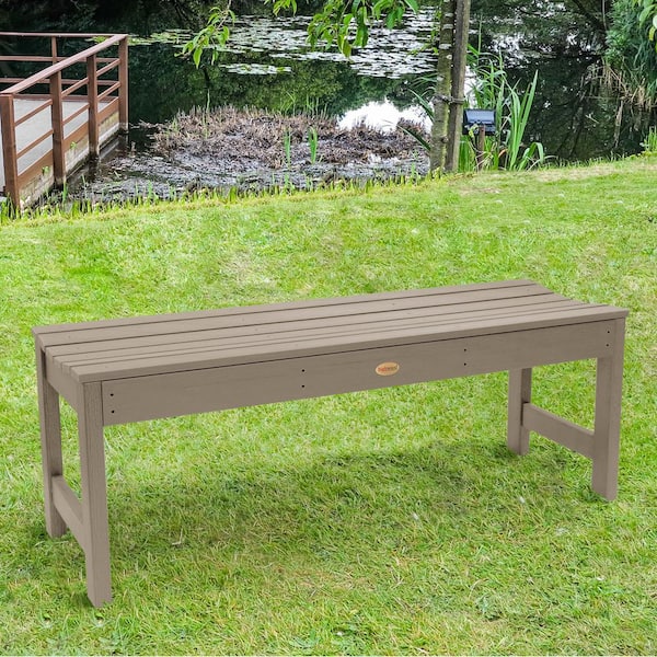 Lehigh 4 ft. 2-Person Woodland Brown Recylced Plastic Outdoor Bench