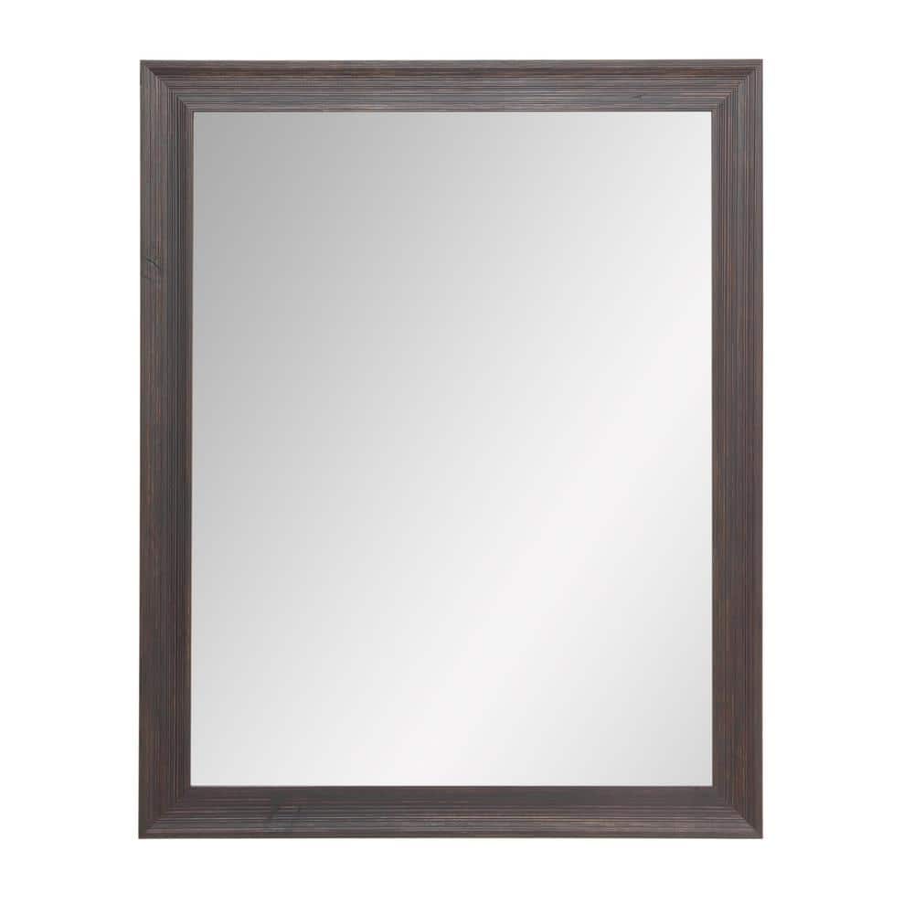 BrandtWorks 25 in. W x 27 in. H Rustic Espresso Wall Mirror BM017NMS - The Home Depot