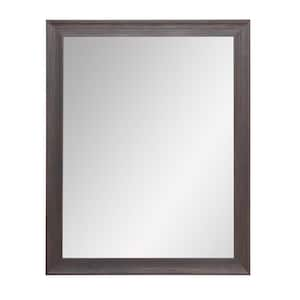 25 in. W x 27 in. H Rustic Espresso Wall Mirror