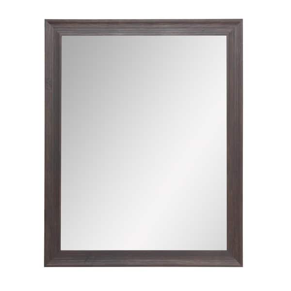 BrandtWorks 25 in. W x 27 in. H Rustic Espresso Wall Mirror