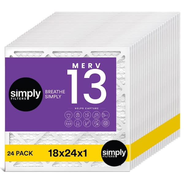 18 in. x 24 in. x 1 in. MERV 13 FPR 10 Pleated Furnace Air Filter (24-Pack)