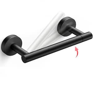 Bathroom Wall-Mount Toilet Paper Holder Flexible Pivot TP Holder in Matte Black
