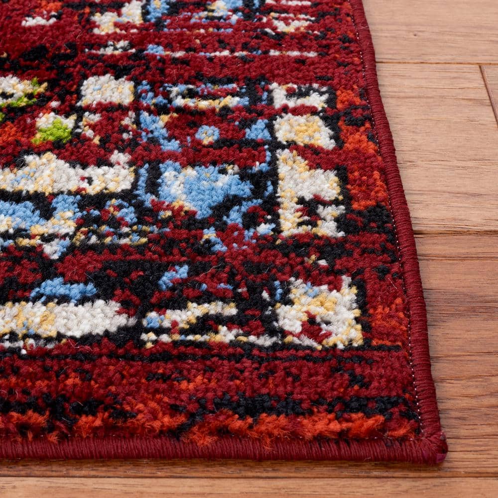 Amsterdam Red Synthetic Rectangular 8' x 10' Area Rug