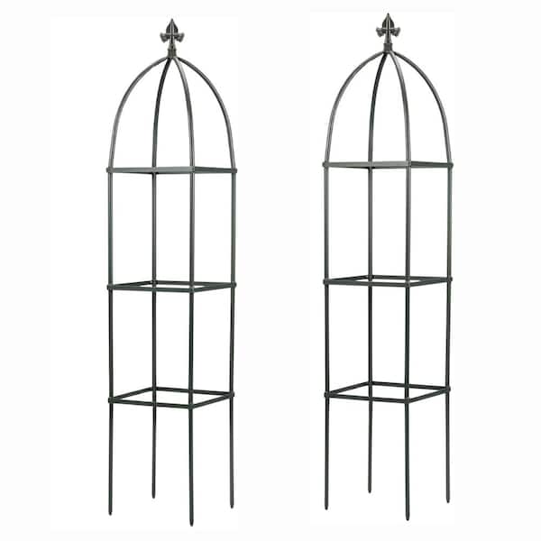 Outdoor Metal Arch Trellis ,Garden Obelisk Trellis Vertical Plant Support for Climbing Plants
