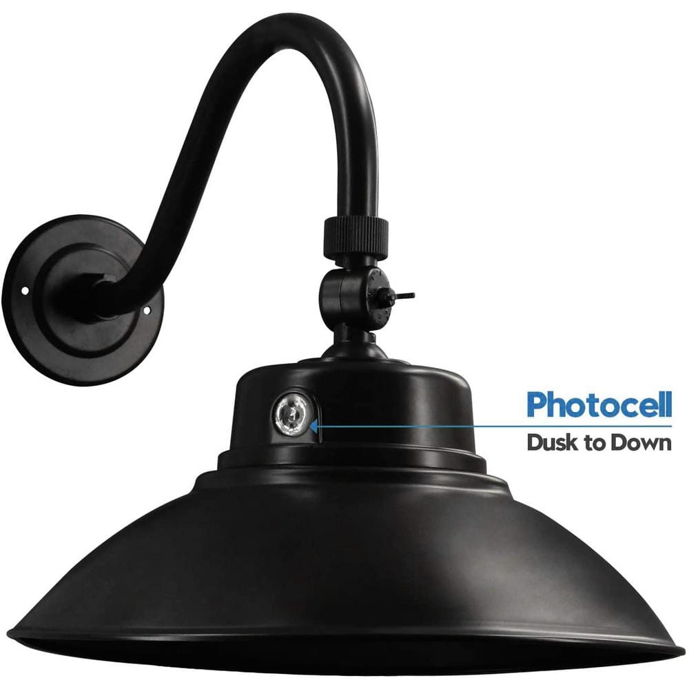 gooseneck barn light with photocell