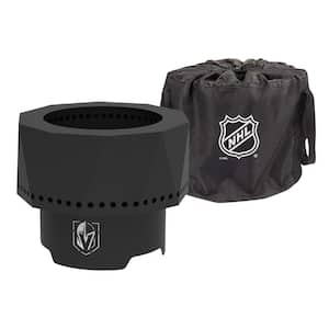 The Ridge NHL 15.7 in. x 12.5 in. Round Steel Wood Pellet Portable Fire Pit - Vegas Golden Knights