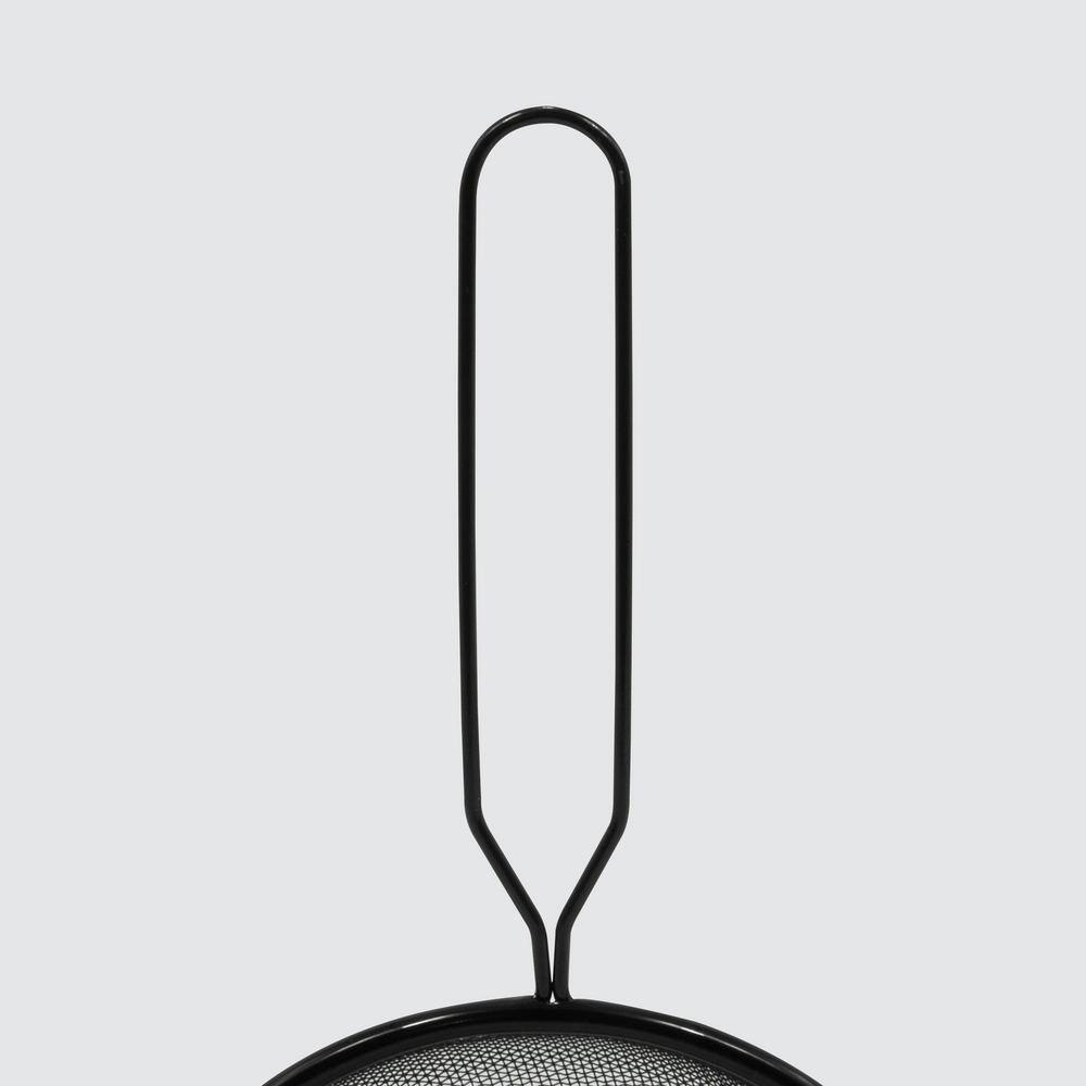Set of 3 Black Stainless Steel Strainers with Stay Cool Handle