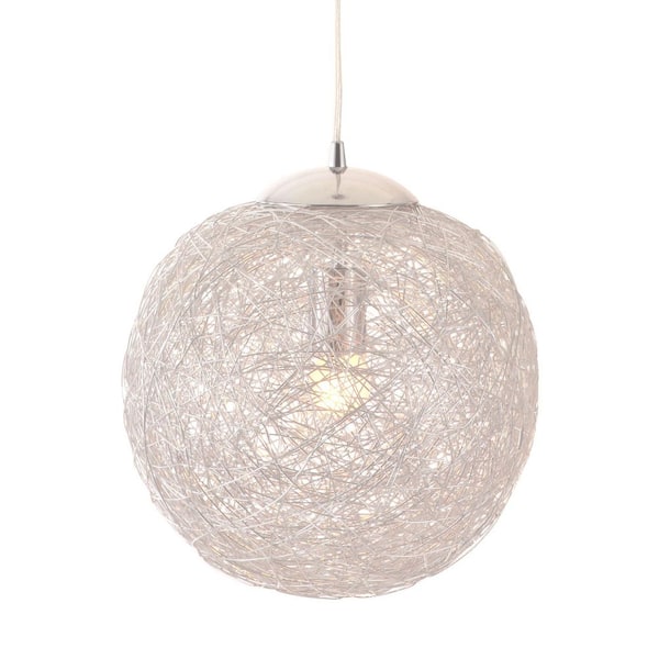 ZUO Opulence 129.9 in. H Silver Basket Pendant Ceiling Lamp