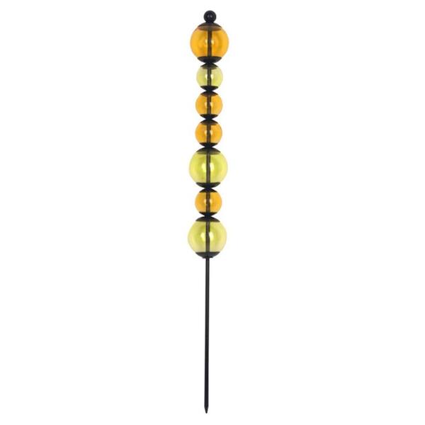 Hampton Bay 30 in. H Stacked Glass GlobesColor Combo 2 Garden Stake