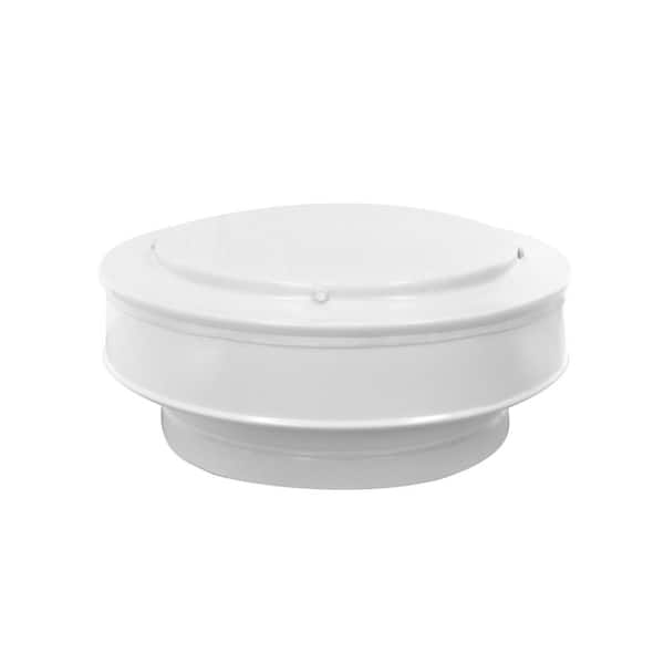 Active Ventilation 9 in. Dia Aluminum Vent Pipe Cap in White