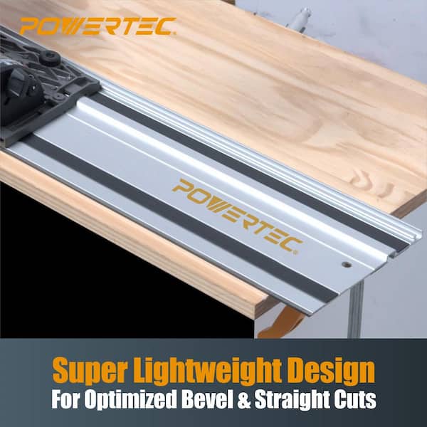 55 in. Aluminum Track Saw Guide Rail for Milwaukee Track Saws, Perfect Repeatable Rip Cuts