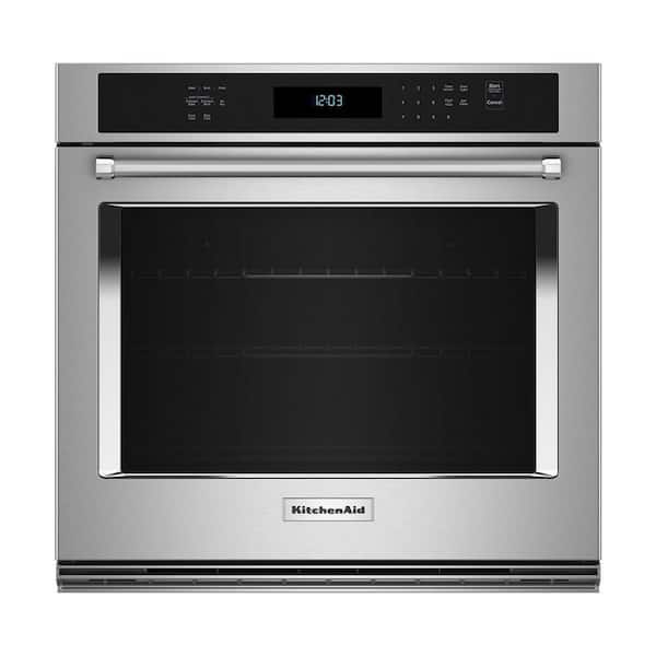 KitchenAid 30 in. Single Electric Wall Oven with Convection Self-Cleaning in Stainless Steel