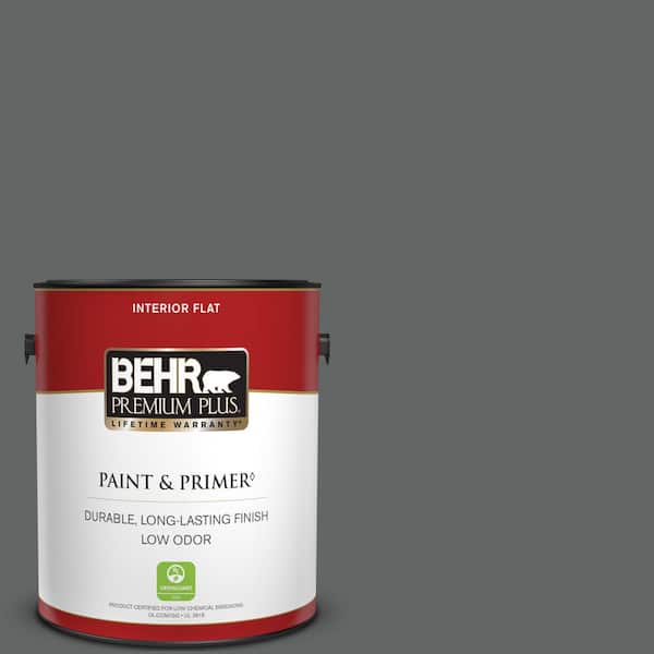 BEHR PREMIUM PLUS 1 gal. Home Decorators Collection #HDC-MD-28 Cordite Flat Low Odor Interior Paint & Primer