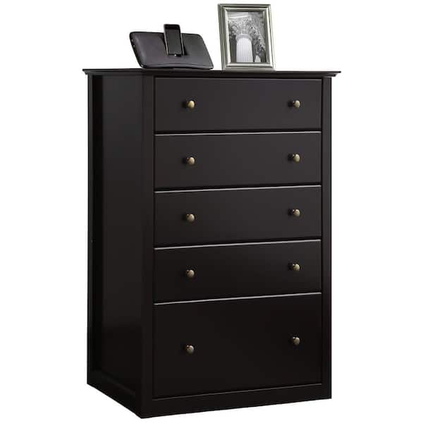 VEIKOUS 30 in. W x 39.5 in. H x 15.5 in. D Coffee 5-Drawer Chest