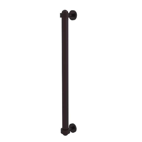 Allied Brass 18 in. Center-to-Center Refrigerator Pull with Groovy Aents in Antique Bronze
