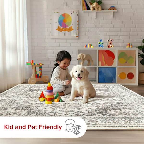 nuLOOM Vintage Tanith Cream 10 ft. x 14 ft. Living Room/Bedroom