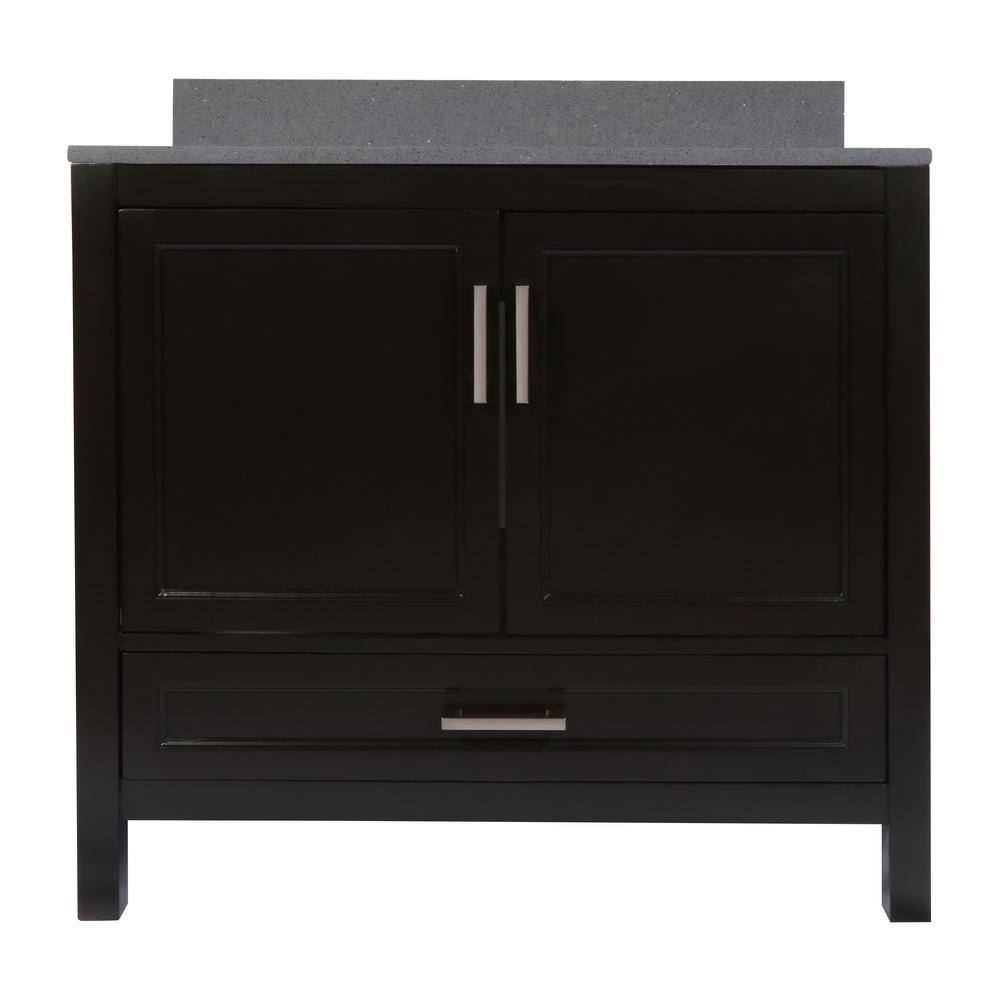 Ella 37'' Single Bathroom Vanity with Engineered Quartz Top