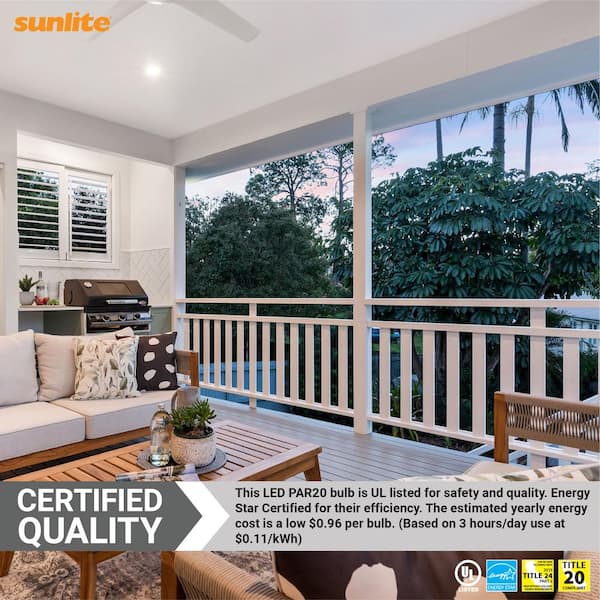 Sunlite 50-Watt Equivalent PAR20 Long Neck Energy Star and