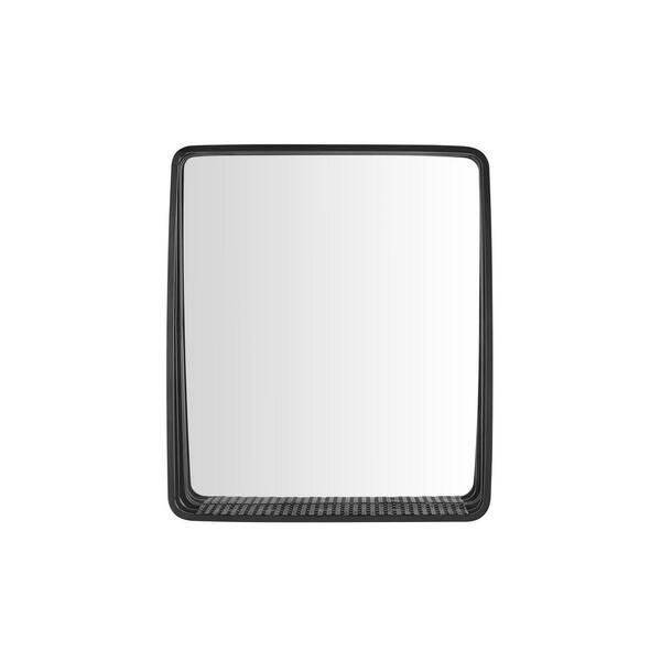 StyleWell Medium Rectangle Metallic Classic Mirror with Deep-Set Frame and Shelf (27 in. H x 23 in. W)