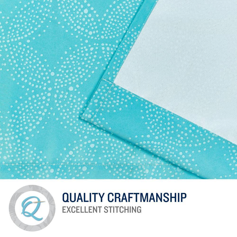 Blue Radiance Light Filtering Polyester Grommet Curtain Panel Pair