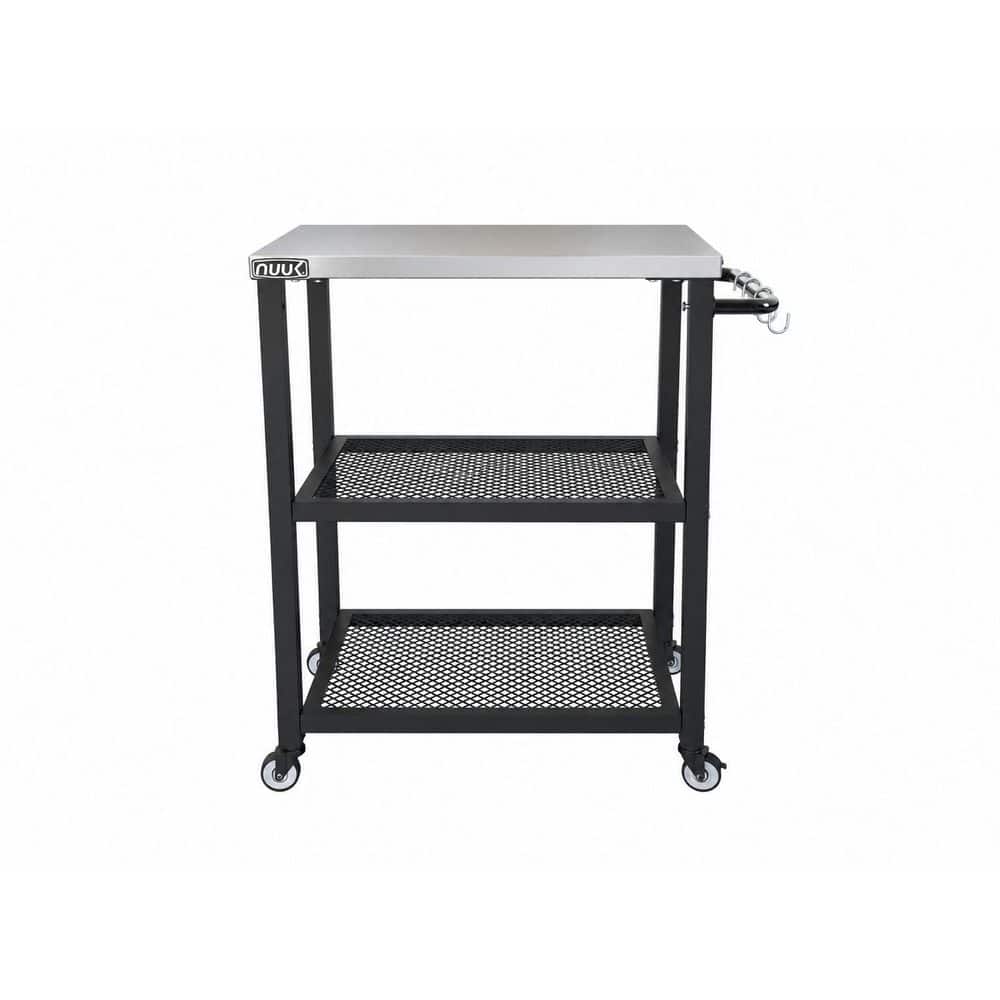 NUUK 24 in. Pizza Oven Grill Cart, Stainless Steel Prep Table with