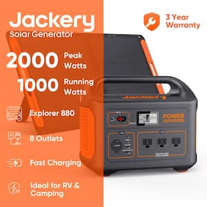 500W Output/1000W Peak Portable Power Station Explorer 550-Push Start Solar Generator w/ 1-Solar Panel Outdoors/Camping