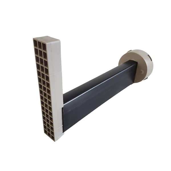 WALL DRAIN PRO Universal Retaining Wall Block Drain Gray