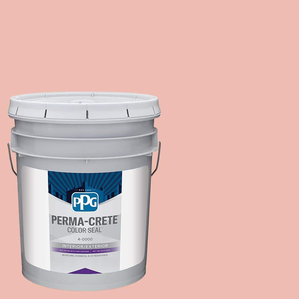 Perma-Crete Color Seal 5 gal. PPG1063-4 Georgia Peach Satin Interior/Exterior Concrete Stain